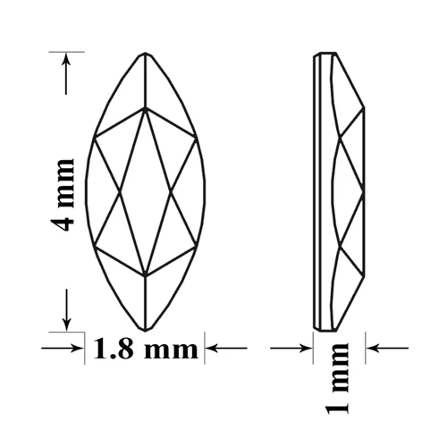 Butterfly tooth gems Emerald Swarovski (10pcs)