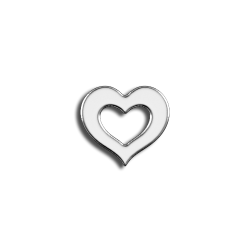 Big heart lined teeth jewelry