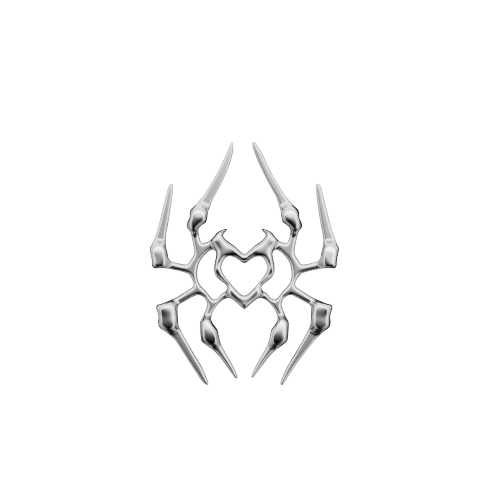 Heart Spider teeth jewelry
