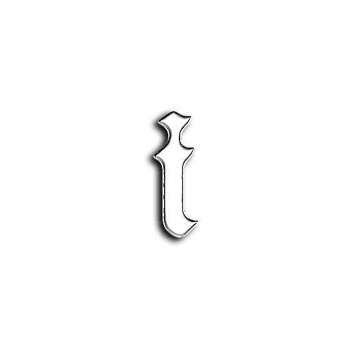 I alphabet letters teeth jewelry