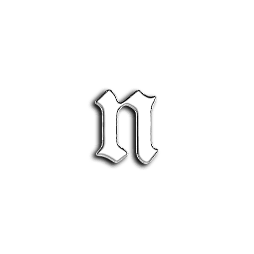 N alphabet letters teeth jewelry