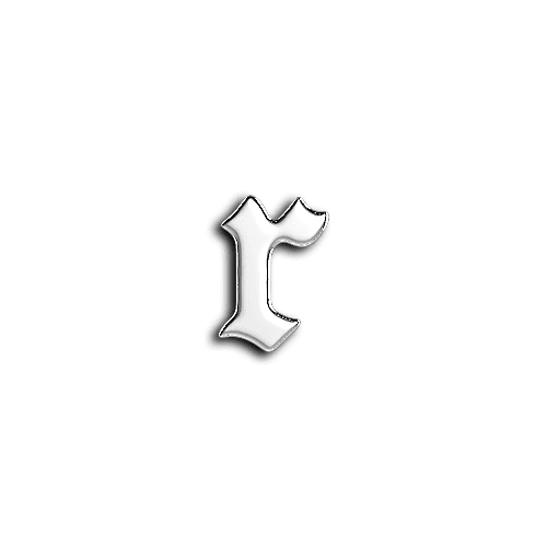 R alphabet letters teeth jewelry