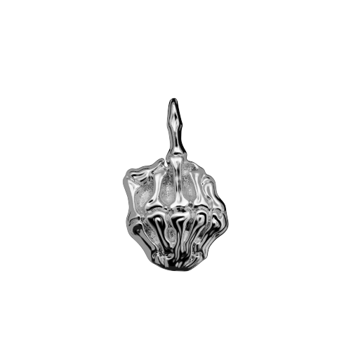 Skeleton middle finger teeth jewelry