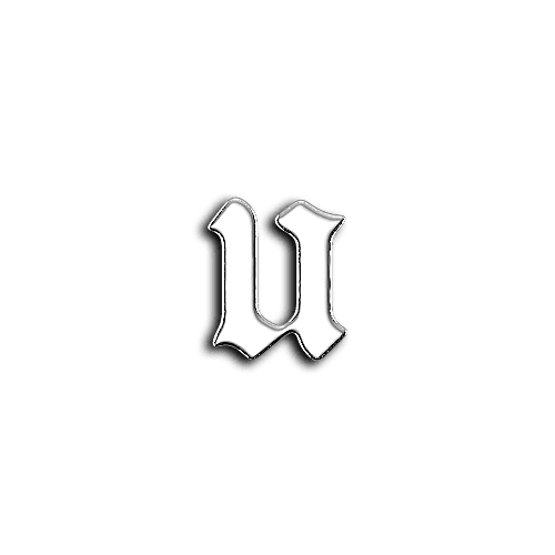 U alphabet letters teeth jewelry