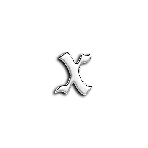 X alphabet letters teeth jewelry
