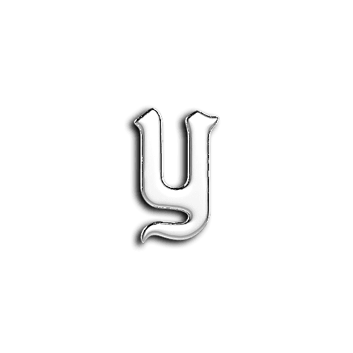 Y alphabet letters teeth jewelry