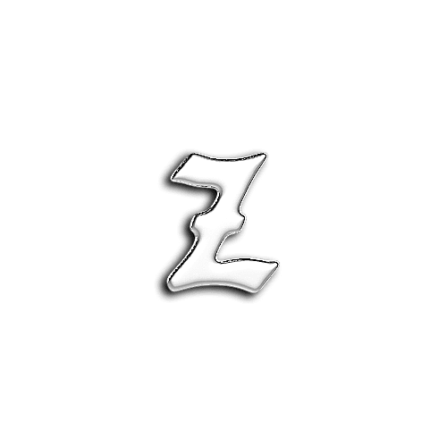 Z alphabet letters teeth jewelry