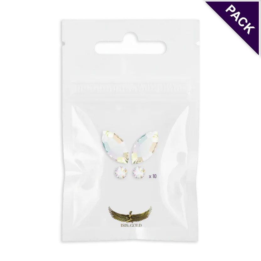 Butterfly tooth gems AB Swarovski (10pcs)
