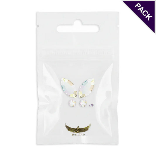 Butterfly tooth gems AB Swarovski (10pcs)