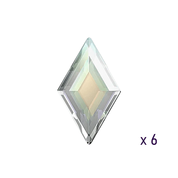 Swarovski Diamond Shape Crystal AB Tooth gems