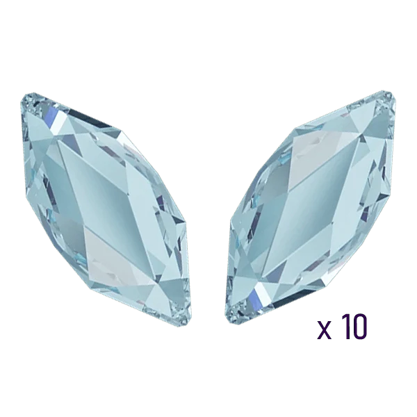Swarovski Marquise Aquamarine Tooth gems