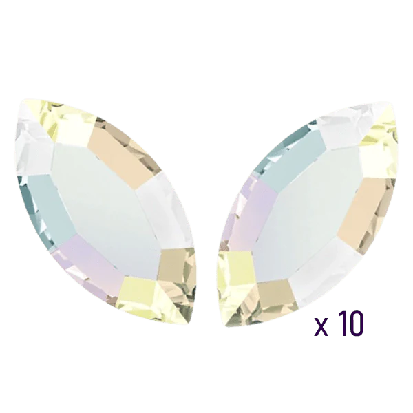 Swarovski Navette Crystal AB tooth gems
