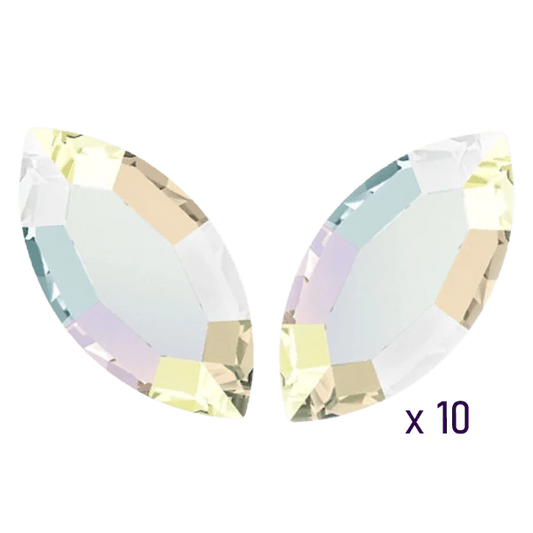 Swarovski Navette Crystal AB tooth gems