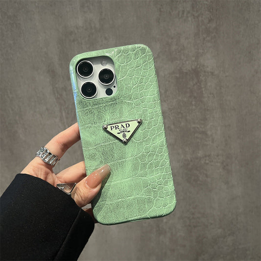 Luxury GREEN CROCO EMBOSSED LEATHER CASE