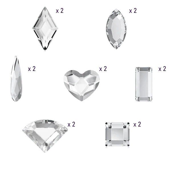 Crystal Shapes Tooth Gems Pack