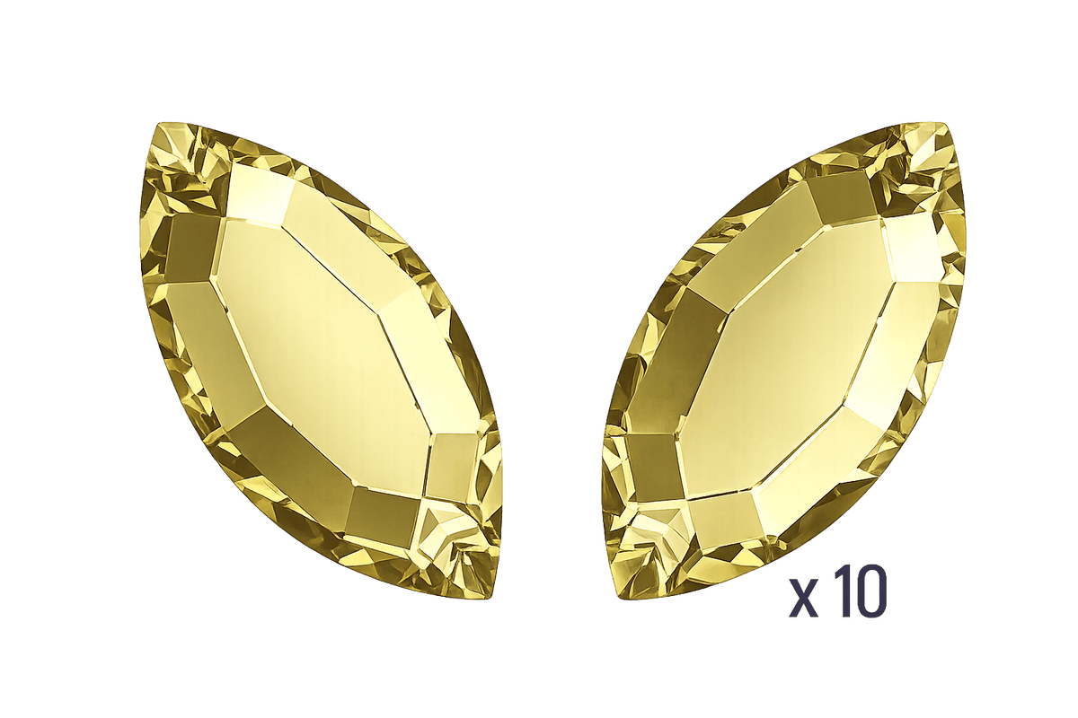 Swarovski Navette ReCreated™ Dark Jonquil Tooth gems