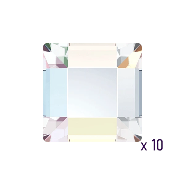 Swarovski Square Crystal AB Tooth gems