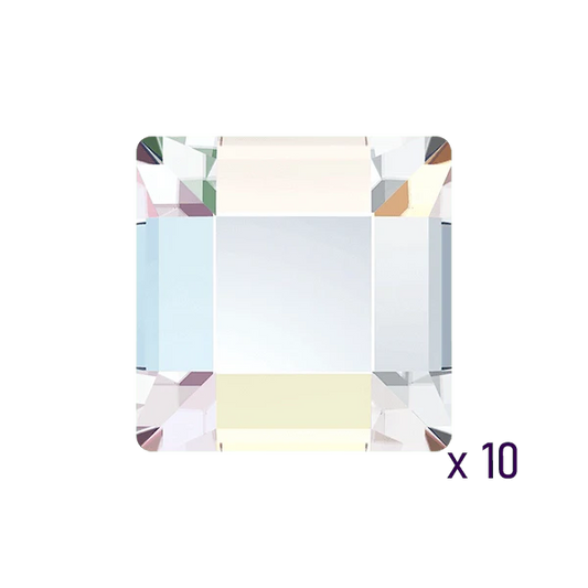 Swarovski Square Crystal AB Tooth gems