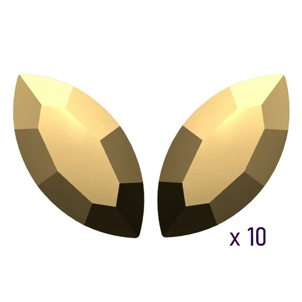 Swarovski Navette Aurum Tooth gems