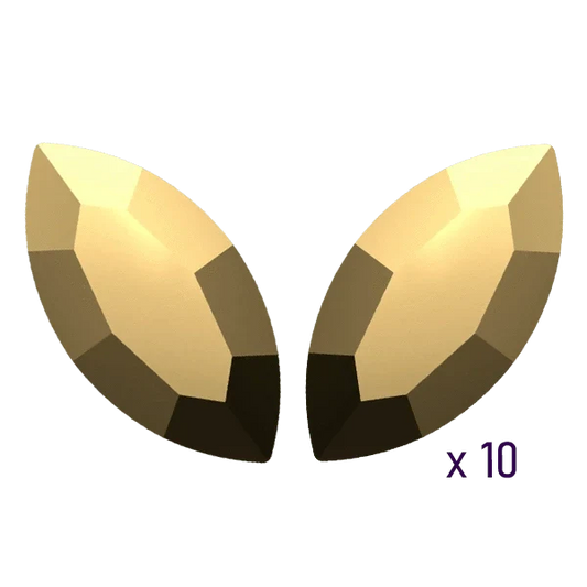 Swarovski Navette Aurum Tooth gems