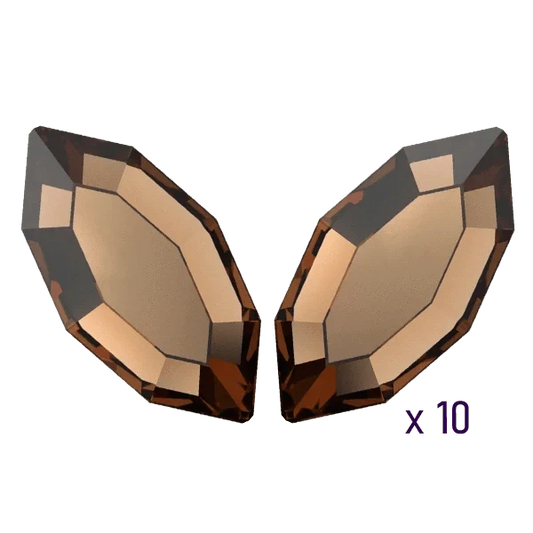 Swarovski Navette Smoked Topaz Tooth gems