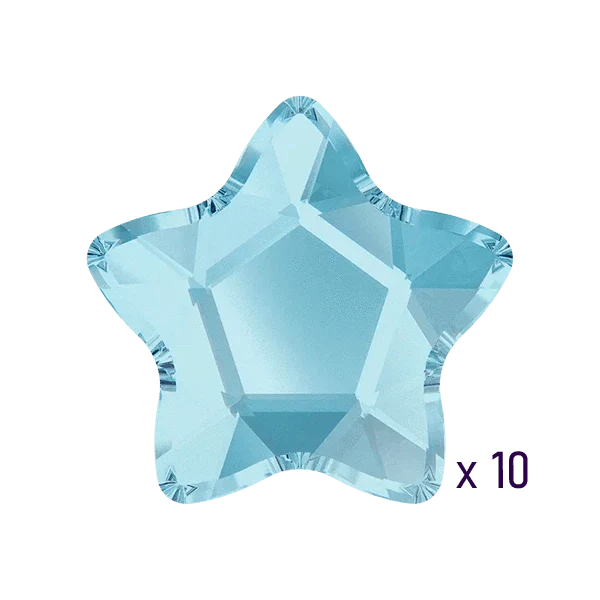 Swarovski Star Aquamarine Tooth gems