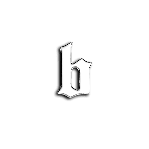 B alphabet letters teeth jewelry