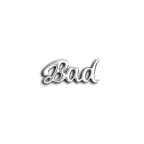 BAD letters teeth jewelry