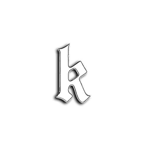 K alphabet letters teeth jewelry