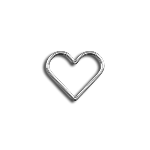 Tiny heart lined teeth jewelry