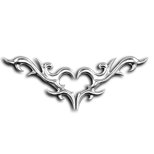 Tribal 22 Heart lined teeth jewelry ( 2pcs )