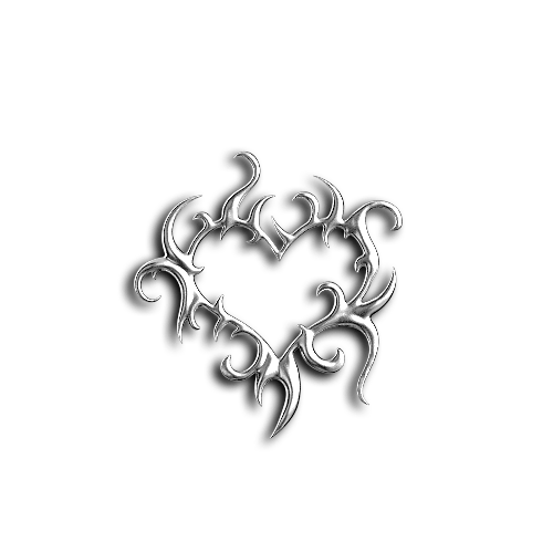 Tribal 25 Heart Design teeth jewelry