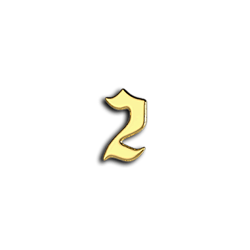 2 number teeth jewelry