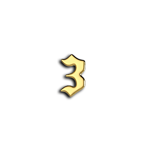 3 number teeth jewelry