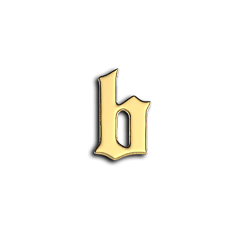 B alphabet letters teeth jewelry