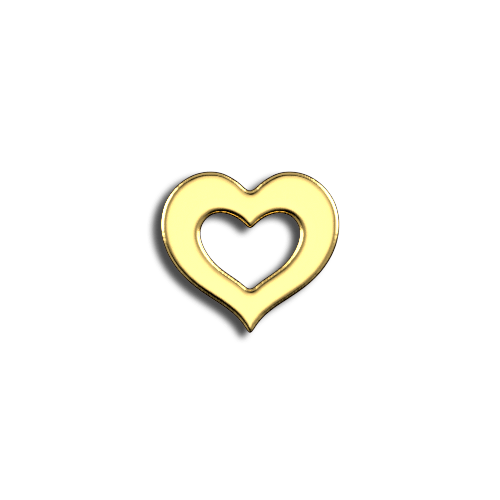Big heart lined teeth jewelry