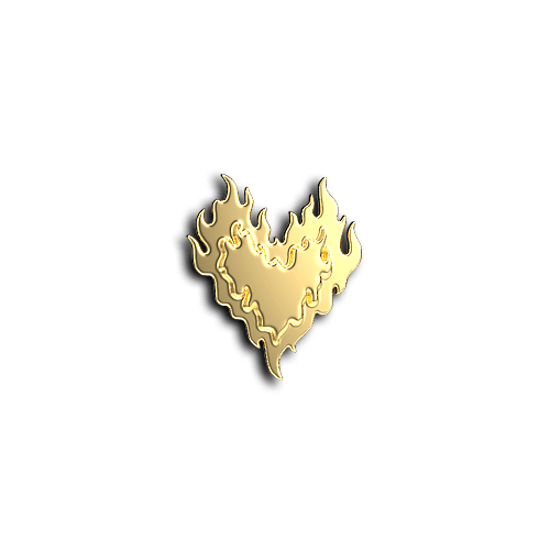 Burned Heart teeth jewelry