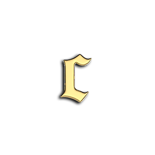 C alphabet letters teeth jewelry
