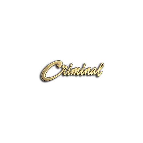 Criminal full word teeth jewelry