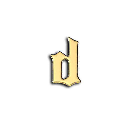 D alphabet letters teeth jewelry