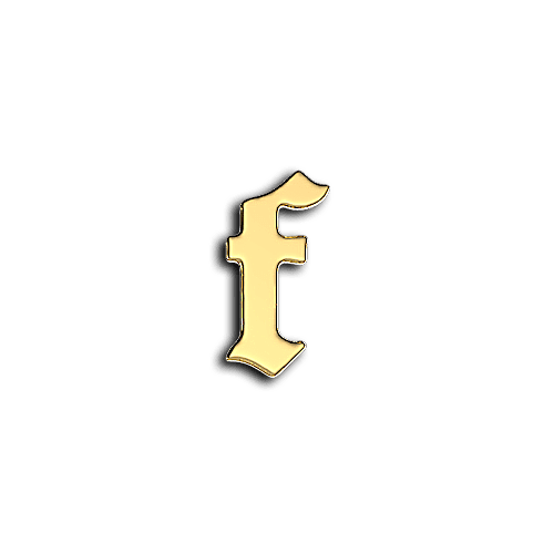 F alphabet letters teeth jewelry