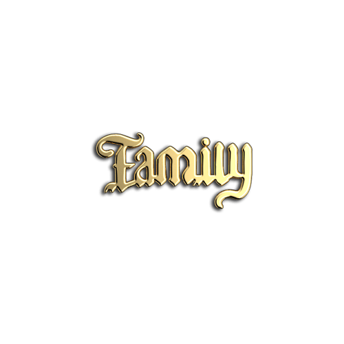Family full word teeth jewelry