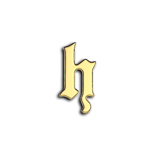H alphabet letters teeth jewelry