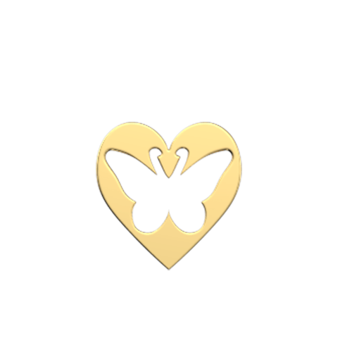 Heart Butterfly 2 teeth jewelry