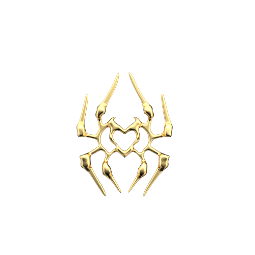 Heart Spider teeth jewelry