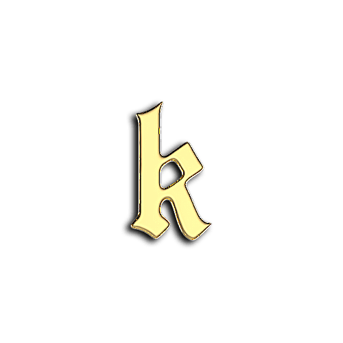 K alphabet letters teeth jewelry