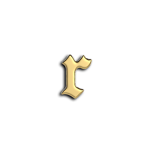R alphabet letters teeth jewelry