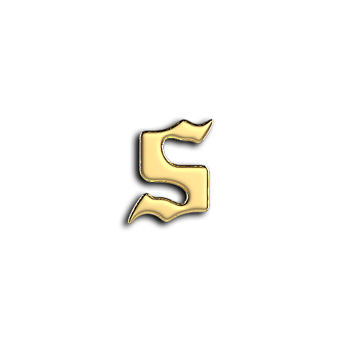 S alphabet letters teeth jewelry