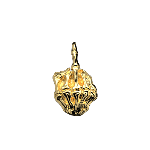 Skeleton middle finger teeth jewelry