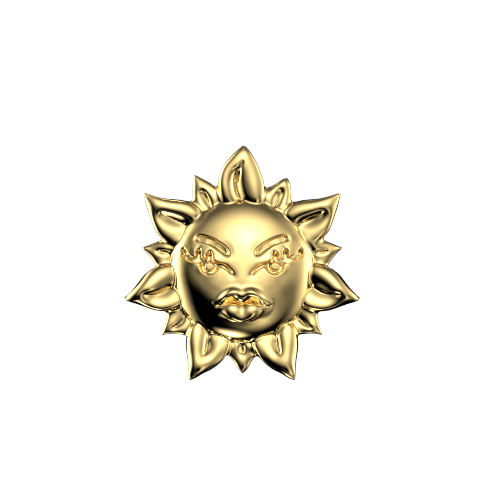 Sunflower face teeth jewelry